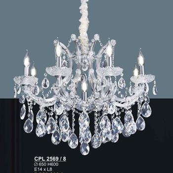 Đèn chùm pha lê SANO Ø650*H600 - E14*L8 CPL 2569/8