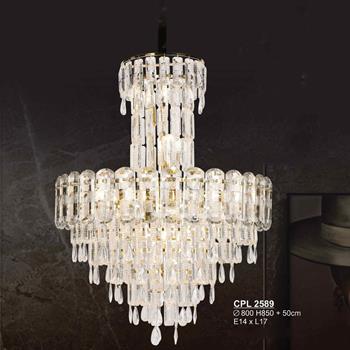 Đèn chùm pha lê SANO Ø800*H850 + 50cm - E14*L17 CPL 2589