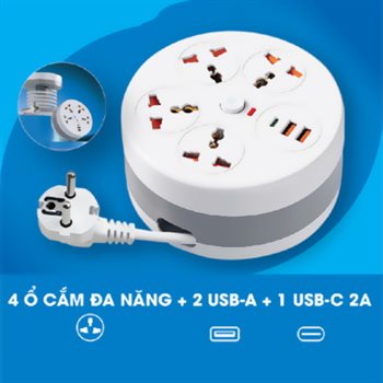 Ổ cắm kéo dây đa năng OKU/4U-USB OKU/4U-USB
