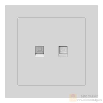 Bộ ổ cắm điện thoại + mạng Duhal cổ điển K series CxB019