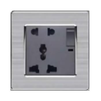 Bộ ổ cắm đa năng + ổ cắm 2 chấu có công tắc + đèn báo DUHAL cổ điển S2 series CxB336