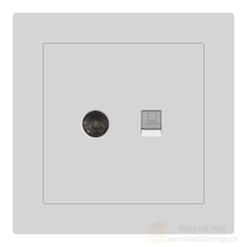 Bộ ổ cắm tivi + mạng Duhal cổ điển K series CxB819