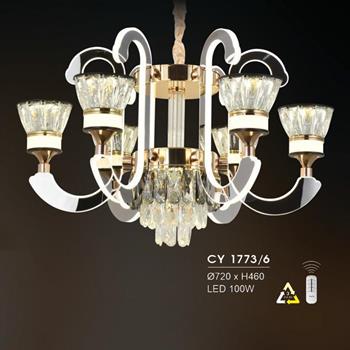 Đèn chùm Ý Hufa Ø720*H460 - LED 100W, ánh sáng 3 chế độ CY 1773/6