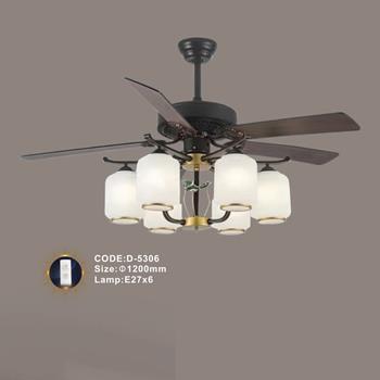Quạt trần đèn trang trí Slister Ø1200mm - E27*6 D-5306