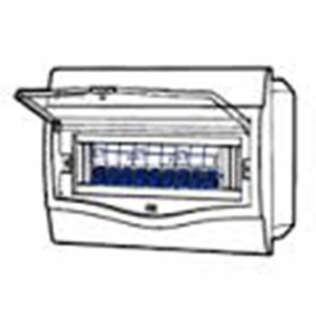 Tủ điện 9-12 Module Sino V4FC mặt nhựa bóng đế nhựa âm tường V4FC 9/12SA
