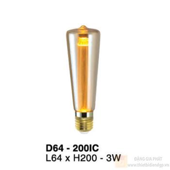Bóng đèn trang trí D64 - L64*H200-3W D64-200IC