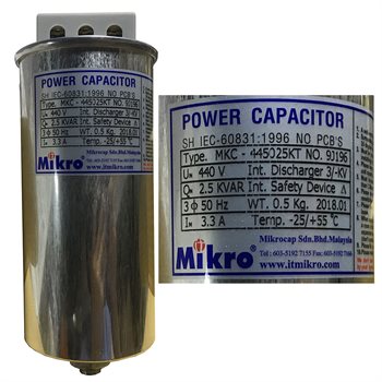 Tụ bù khô Mikro 3 pha 440V 50Hz MKC-445xxxKT