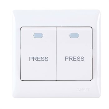 Bộ nút nhấn chuông cửa đôi CHINT NEW7-G30210 White 10A 250V NEW7-G30210