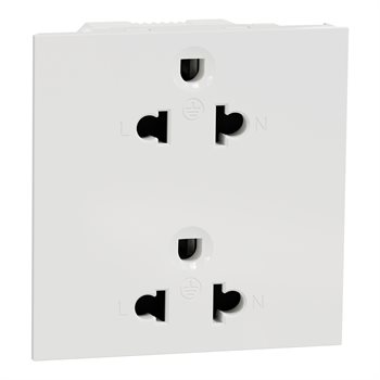 Ổ cắm đôi 3 chấu Schneider M3TS426UST2_WE M3TS426UST2_WE