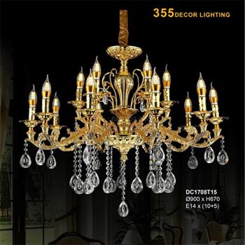 Đèn chùm nến Ø900*H670 - E14*(10+5) DC1708T15