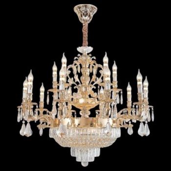 Đèn pha lê K9 cao cấp E14*(10+5) Trên Tay + E14*5 - Lớp Pha Lê DC6237T15