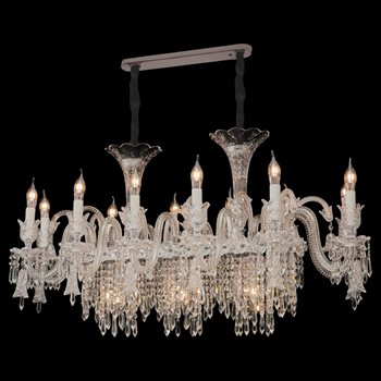 Đèn chùm pha lê nến 355 decor L1200*H530 - E14*15 DC8806N12+3