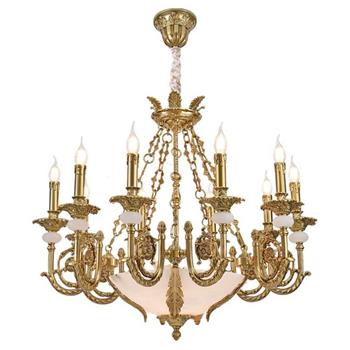 Đèn chùm nến Ø920*H750 - E14*10, hợp kim + Đá cao cấp DC9111T10