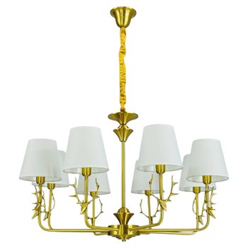 Đèn chùm nến đồng W850*H250, E14*8 DCD11T8