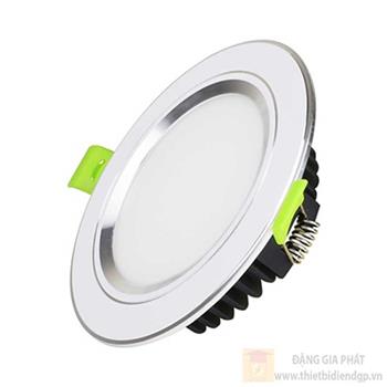 Đèn led âm trần viền màu bạc (EC-DLSS Series) mặt phẳng 9W EC-DL-9SS-T118-x-PB