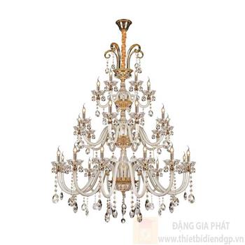 Đèn chùm nến Ø1350*H1650+700, E14*30 lamp, 70 large crystals K9, 120 small crystals K9 NC 0630/15+10+5