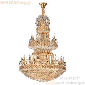 Đèn chùm pha lê cao cấp Ø1200*H1800+1000,E14*76 lamp, 778 crystals k9 type 1, 117 crystals k9 type 1 NC 8006/16+8