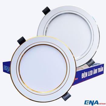 Đèn âm trần downlight tròn ENA-ATI viền vàng PMMA ENA-ATI