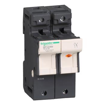 Cầu chì bảo vệ - Fuse carrier TeSys DF, 1P+N 50A, fuse size 14x51 mm, blown fuse indicator DF141NV