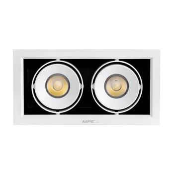 Đèn LED downlight MPE mặt vông 20W (2 bóng) DLS-220☓
