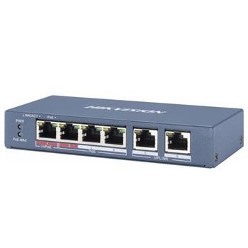 4-port 10/100Mbps Unmanaged PoE Switch HIKVISION DS-3E0106P-E/M