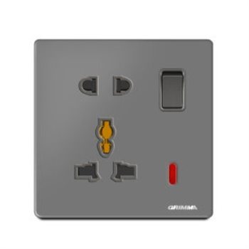 Bộ ổ cắm 2 chấu và 3 chấu đa năng GRIMMA G60KSK23 có đèn báo G60KSK23