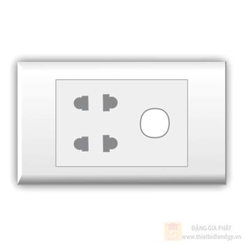 Ổ cắm đôi 2 chấu 16A với 1 lỗ LiOA E182UX E182UX