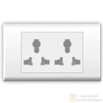 Ổ cắm đôi đa năng LiOA E18S2D E18S2D