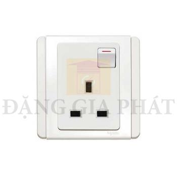 Ổ cắm đơn 3 chấu dẹp + 1 công tắc E3015_WW_G19