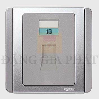 Bộ ổ cắm điện thoại đơn /1 Gang Tel Outlet W. Shutter E3031RJ_GS_G19