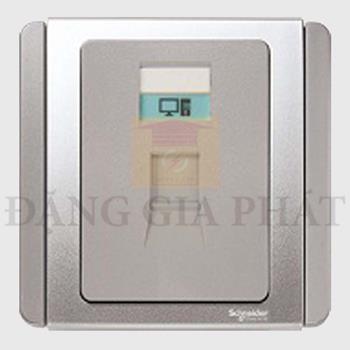 Bộ ổ cắm mạng đơn Gang Data Outlet, Cat5e, W. Shutter E3031RJ5E_GS_G19