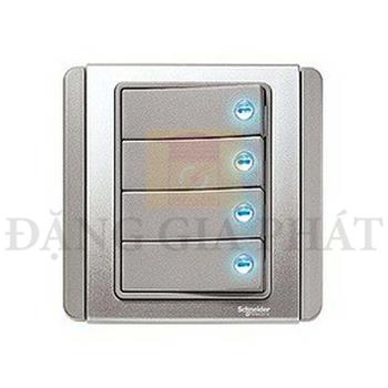Bộ công tắc bốn 2 chiều10A 4 Gang 1W switch w. LED E3034H1_EBGS_G19