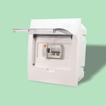 Tủ điện 2-4 Module Sino E4FC mặt nhựa bóng đế sắt âm tường  E4FC2/4S