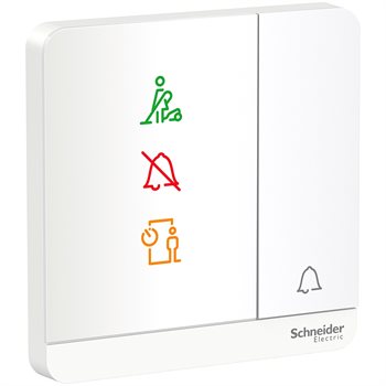 Bộ công tắc chuông "Không làm phiền", "Xin dọn phòng", "Vui lòng chờ" màu trắng E8331BPDMW_WE_G19