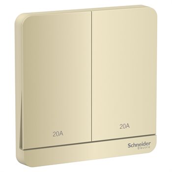 Bộ công tắc đôi 2 cực 20A màu vàng E8332D20N_WG_G19