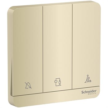 Bộ công tắc "Không làm phiền", "Xin dọn phòng", "Vui lòng chờ" màu vàng ánh kim E8333DMWS_WG_G19