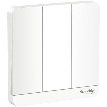 Bộ công tắc ba 1 chiều 16AX, có LED màu trắng E8333L1LED_WE_G19