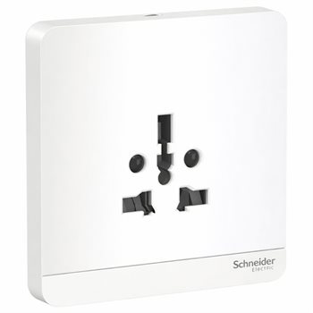 Bộ ổ cắm đơn đa năng 16A màu trắng E83426TS_WE_G19