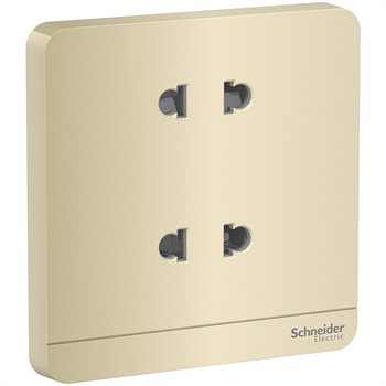 Bộ ổ cắm đôi 2 chấu 10A màu vàng E83426U2_WG_G19