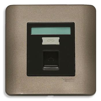 Bộ ổ cắm điện thoại đơn màu đồng E8431RJS4_SZ_G19