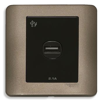 Bộ ổ sạc USB đơn 2.1A màu đồng E8431USB_SZ_G19