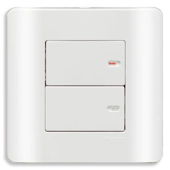 Bộ công tắc đôi 2 chiều 16A màu trắng E8432_2_G19