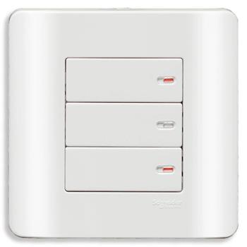 Bộ công tắc ba 1 chiều 16A màu trắng E8433_1_G19