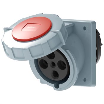 Ổ cắm công nghiệp 3P+N+E MPE (cố định bắt trên bảng điện xéo) series MPN2 IP67 MPN2-4352