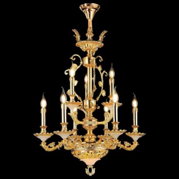 Đèn chùm nến hợp kim + Xi mạ + Đá Euroto Ø650*H780 +500 - E14*9 + LED C-497/9