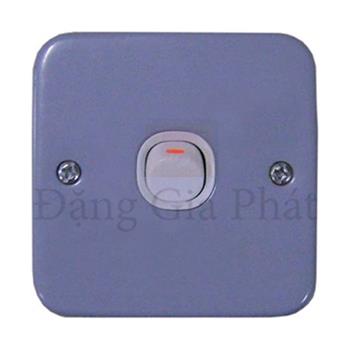 Bộ công tắc đơn 2 chiều 10A, mặt kim loại ESM31_2_3A_G19