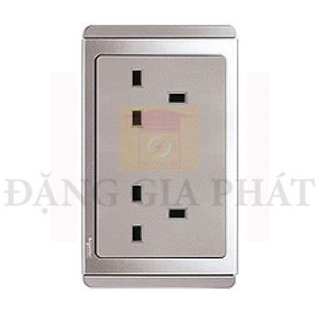 Bộ Ổ cắm đôi 3 chấu 13A 3 pin twin socket ET3426_GS_G19
