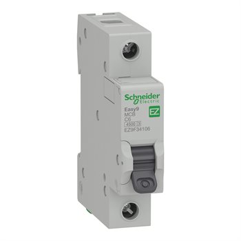 Easy9 MCB Schneider 1P EZ9F34106 4.5kA/230V EZ9F34106