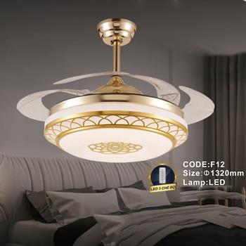 Quạt trần đèn cánh xếp Slister F12 Ø1320mm F12