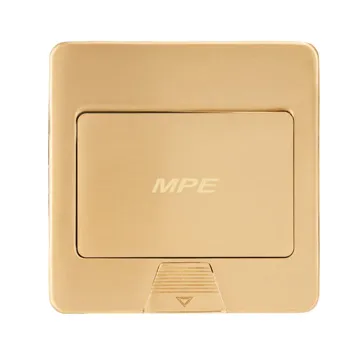 Ổ cắm âm sàn MPE F2Y-60 gắn thiết bị rời kiểu vuông màu vàng F2Y-60